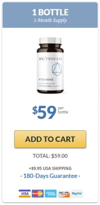 MitoThrive 1 bottle supplement package